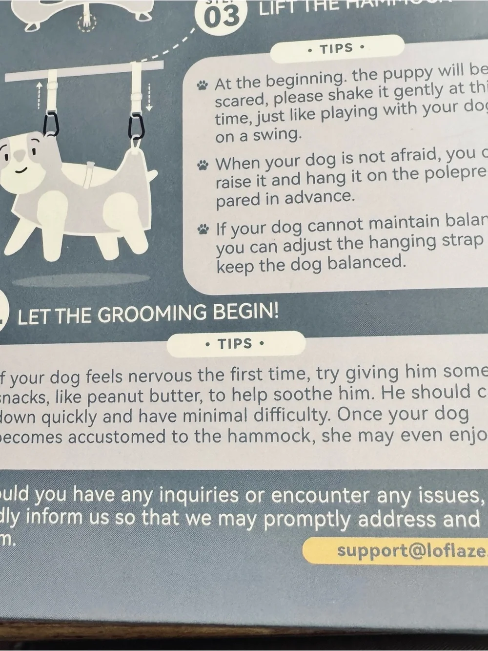 Pet Grooming Hammock Kit XS - Grey